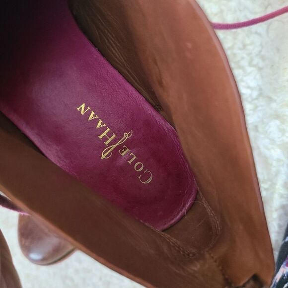 Cole‎ Haan Womens Brown and Pink Leather Chukka Boots - Picture 6 of 6